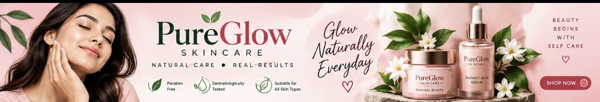PureGlow Skincare banner sample